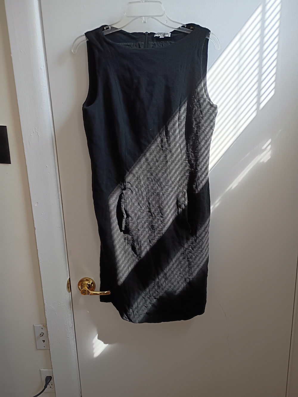 Giorgio Armani Black Sleeveless Sheath Dress